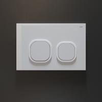 Клавиша смыва из стекла  IDDIS Uniglass 001 UNG01GWi77 универсальная БЕЛОЕ стекло