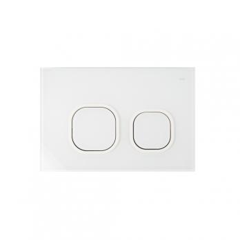 Клавиша смыва из стекла  IDDIS Uniglass 001 UNG01GWi77 универсальная БЕЛОЕ стекло