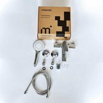Смеситель для ванны 35к Milardo AZUSB00M02 "Azure" с душ. аксессуарами,  ХРОМ