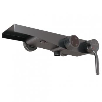 Душевая система 35к MIXLINE ML2430 излив лейка 3 позиции+лейка "Тропический душ" ГРАФИТ