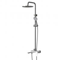 Душевая система 35к MIXLINE ML41-06"Swan White"излив лейка 3 поз.+лейка"Тропический душ"БЕЛЫЙ/ХРОМ