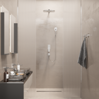 Душевая система 35к MIXLINE ML42-083 "Pure" лейка "Тропический душ" встраиваемая  ХРОМ