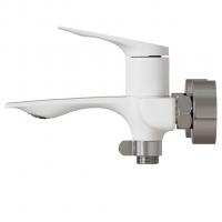 Смеситель для ванны 35k MIXLINE ML41-01 "Swan White" БЕЛЫЙ/ХРОМ