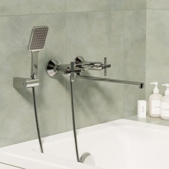 Смеситель для ванны и раковины 1/2 кер. MIXLINE ML37-02  "Cross"