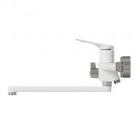 Смеситель для ванны и раковины 35k MIXLINE ML41-02 "Swan White" БЕЛЫЙ/ХРОМ