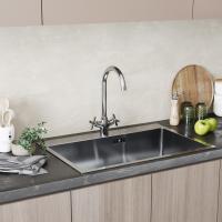 Смеситель для кухни 1/2 кер. MIXLINE ML37-032 "Cross" высокий излив