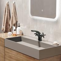 Смеситель для раковины 1/2 кер. MIXLINE ML38-04 "Graphite" ГРАФИТ