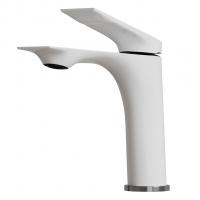 Смеситель для раковины 30k MIXLINE ML41-04 "Swan White" БЕЛЫЙ/ХРОМ