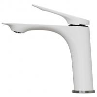 Смеситель для раковины 30k MIXLINE ML41-04 "Swan White" БЕЛЫЙ/ХРОМ