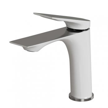 Смеситель для раковины 30k MIXLINE ML41-04 "Swan White" БЕЛЫЙ/ХРОМ