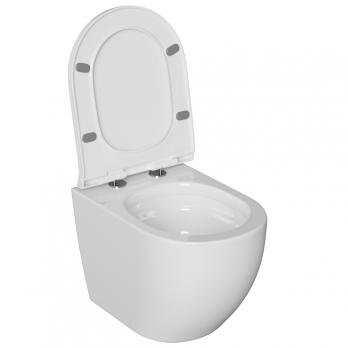 Унитаз подвесной безободковый WAVE TOR Tornado3.0, сид. полипр, м/л, быстр, БЕЛЫЙ глянец (XL)