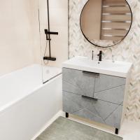 Тумба д/ванной "Гранд-70" Бетон под раковину Марго-70 (MIXLINE) (ПВХ)