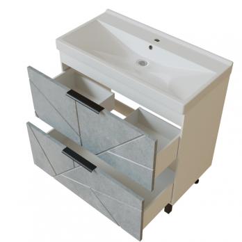 Тумба д/ванной "Гранд-70" Бетон под раковину Марго-70 (MIXLINE) (ПВХ)