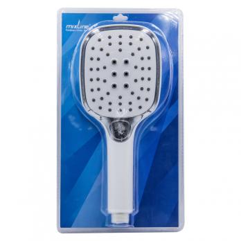 Лейка для душа MIXLINE ML 3075 3 позиции (блистер) БЕЛЫЙ/ХРОМ