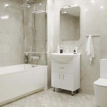 Тумба д/ванной "МИСТРАЛЬ-60" под раковину Уют-60 (Rosa) (ПВХ)