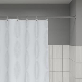 Штора для ванной полиэстер IDDIS BD06P18i11 180*200 белая c кольцами