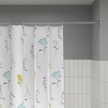 Штора для ванной полиэстер IDDIS BF02P18i11 180*200 разноцветная c кольцами