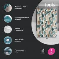 Штора для ванной полиэстер IDDIS BF06P18i11 180*200 разноцветная c кольцами