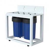 Фильтр магистральный 1'' для хол. воды 10'' BB двойной на стальной раме UNICORN (FH_BB_10_DUO)