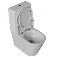 Унитаз-компакт безободковый WAVE ALEO Tornado1.0, гор,ниж,2-кн.арм,сид.полипр,м/л,быстр,БЕЛЫЙ глянец