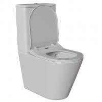 Унитаз-компакт безободковый WAVE ALEO Tornado1.0, гор,ниж,2-кн.арм,сид.полипр,м/л,быстр,БЕЛЫЙ глянец