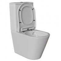 Унитаз-компакт безободковый WAVE ALEO Tornado1.0, гор,ниж,2-кн.арм,сид.полипр,м/л,быстр,БЕЛЫЙ глянец