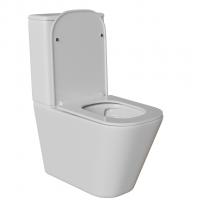 Унитаз-компакт безободковый WAVE APEKS Tornado1.0,гор,ниж,2-кн.арм,сид.полипр,м/л,быстр,БЕЛЫЙ глянец