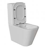 Унитаз-компакт безободковый WAVE APEKS Tornado1.0,гор,ниж,2-кн.арм,сид.полипр,м/л,быстр,БЕЛЫЙ глянец