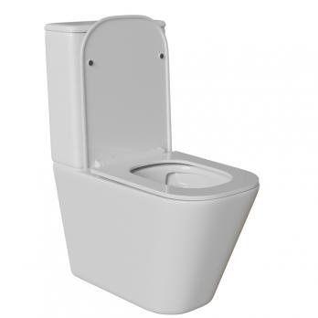 Унитаз-компакт безободковый WAVE APEKS Tornado1.0,гор,ниж,2-кн.арм,сид.полипр,м/л,быстр,БЕЛЫЙ глянец