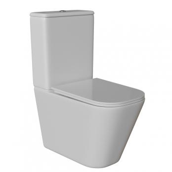 Унитаз-компакт безободковый WAVE APEKS Tornado1.0,гор,ниж,2-кн.арм,сид.полипр,м/л,быстр,БЕЛЫЙ глянец