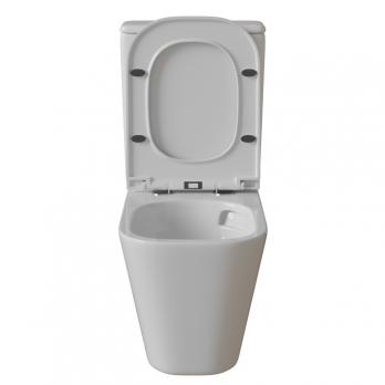 Унитаз-компакт безободковый WAVE APEKS Tornado1.0,гор,ниж,2-кн.арм,сид.полипр,м/л,быстр,БЕЛЫЙ глянец