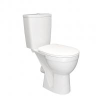 Унитаз-компакт "Ресса" белый (гориз, нижн, сид.полип, 2-х кноп.арм) (Rosa)