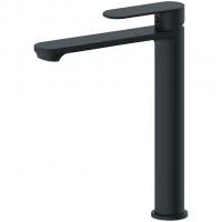 Смеситель для раковины 35к HB11590-7 HAIBA высокий, литой б/отв п/гайку ЧЕРНЫЙ^