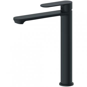 Смеситель для раковины 35к HB11590-7 HAIBA высокий, литой б/отв п/гайку ЧЕРНЫЙ^