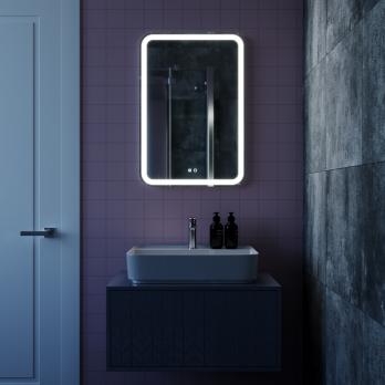 Зеркало MIXLINE "Мальта-VOICE"  550*800 (ШВ) сенсорный выключатель, управление голосом., подогрев