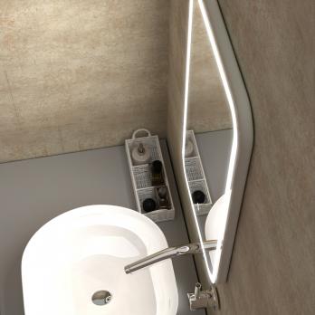 Зеркало MIXLINE "Мальта" 400*700 (ШВ) сенсорный выключатель, светодиодная подсветка