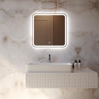 Зеркало MIXLINE "Стив-Лайт" 700*685 (ШВ) сенсорный выключатель, светодиодная подсветка