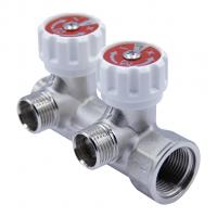 Коллектор 3/4''x1/2'' с регулировочными вентилями для подачи водоснабжения VALTEC  (2 вых)
