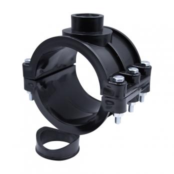 Седелка ПЭ с внут. труб. резьбой 110 - 2"  6 болтов (обж.) SPEKTR