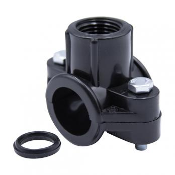 Седелка ПЭ с внут. труб. резьбой 32 - 3/4"  2 болта (обж.) SPEKTR