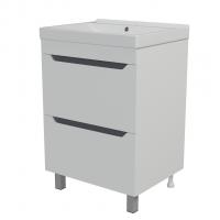Тумба д/ванной "Лайн-60" 2 ящика под раковину Фостер 60 (Kirovit)/Fest-60 (Sanita Lux) (ПВХ)