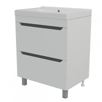 Тумба д/ванной "Лайн-70" 2 ящика под раковину Марго-70 (MIXLINE) (ПВХ)