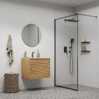 Душевая система 35к IDDIS PARGM02i67 "Parker" лейка "Тропический душ" встраиваемая ГРАФИТ матовый