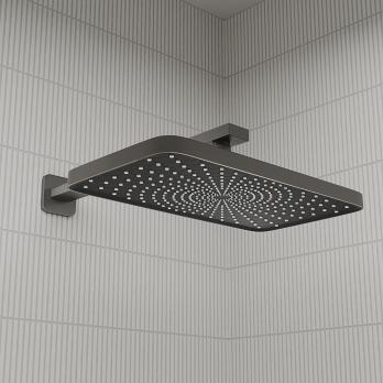 Душевая система 35к IDDIS PARGM02i67 "Parker" лейка "Тропический душ" встраиваемая ГРАФИТ матовый