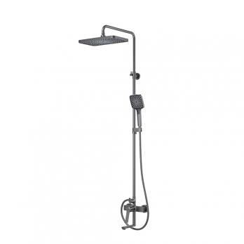 Душевая система 35к IDDIS PARGM3Fi06 "Parker" лейка "Тропический душ" ГРАФИТ матовый