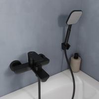 Смеситель для ванны 35к Milardo MAZBL00M02 "Maze" нерж. сталь, ЧЕРНЫЙ матовый