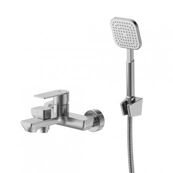 Смеситель для ванны 35к Milardo MAZBN00M02 "Maze" нерж. сталь, САТИН