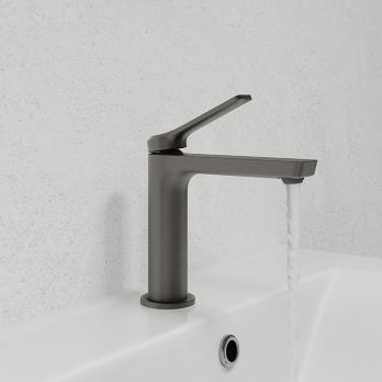 Смеситель для раковины 25к IDDIS PARGM00i01 "Parker" литой, п/шпильку, ГРАФИТ матовый