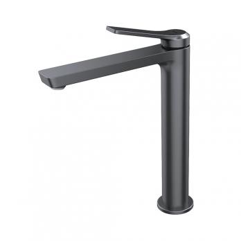 Смеситель для раковины 25к IDDIS PARGM01i01 "Parker" высокий, литой, п/гайку, ГРАФИТ матовый