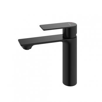 Смеситель для раковины 35к Milardo MAZBL00M01 "Maze" нерж. сталь, литой, п/гайку, ЧЕРНЫЙ матовый